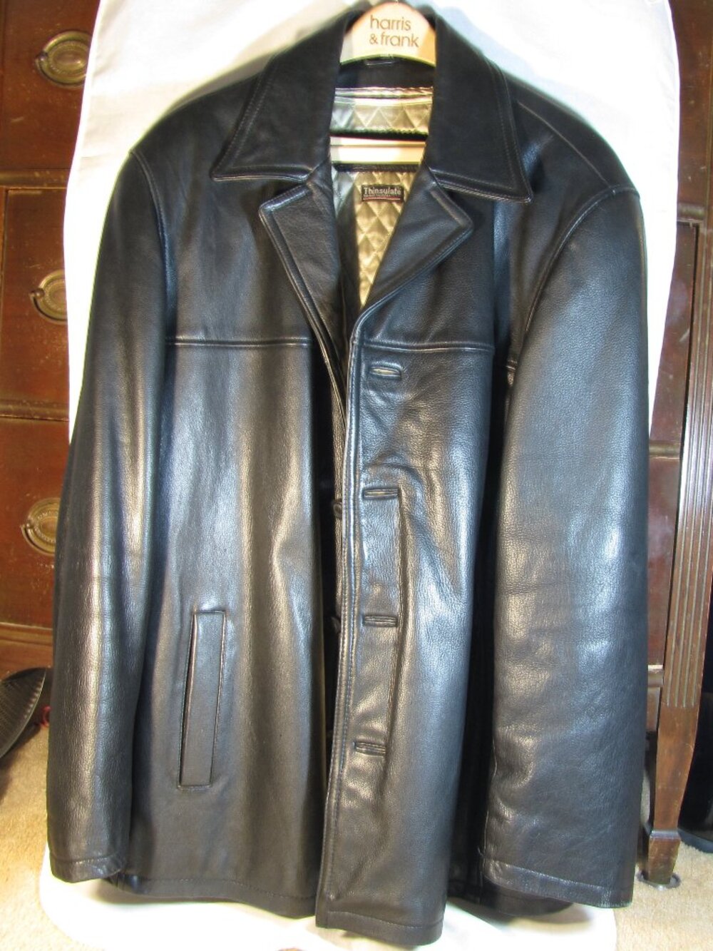 Jim and Mary Lou Leather Jacket With Thinsulate Size Large